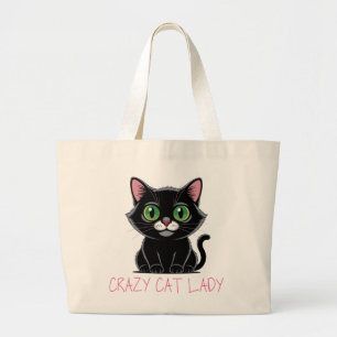 Verrückte Katzenlady-Geschenk Kawaii Kätzchen Kitt Jumbo Stoffbeutel