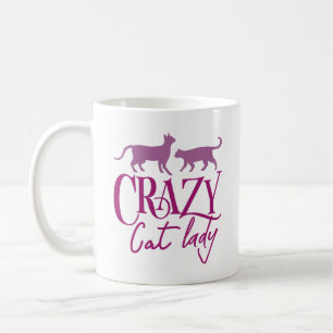 Verrückte Katzenlady Kaffeetasse