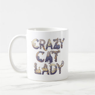 Verrückte Katzenlady Kaffeetasse