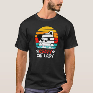 Verrückte Katzenlady Katze Katzen-Tante Katzen T-Shirt
