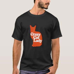 Verrückte Katzenlady Langarmshirt Süße Orange Katz T-Shirt