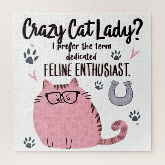 Verrückte Katzenlady? Lustiges Katzenliebhaber-Ges (Vertikal)