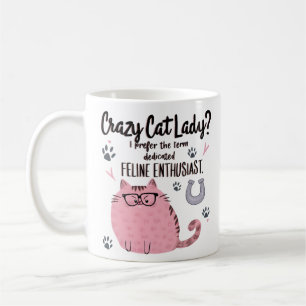 Verrückte Katzenlady? Lustiges Katzenliebhaber-Ges Kaffeetasse