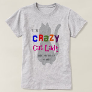 Verrückte Katzenlady T-Shirt