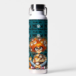 Verrückte Katzenlady  Trinkflasche