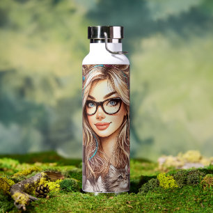 Verrückte Katzenlady  Trinkflasche