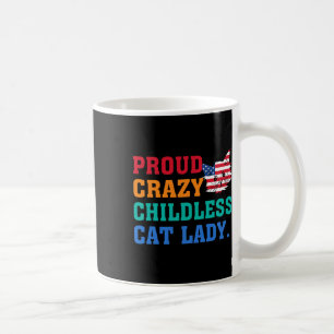 Verrückte kinderlose Katzenlady Kamala-Harris Frau Kaffeetasse