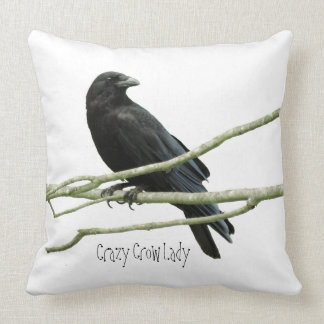 Verrückte Krähen-Dame Accent Pillow Kissen