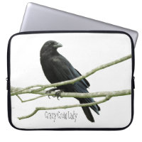 Verrückte Krähen-Dame Laptop Sleeve