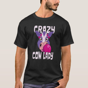 Verrückte Kuh Dame Kuhliebhaber Premium T-Shirt