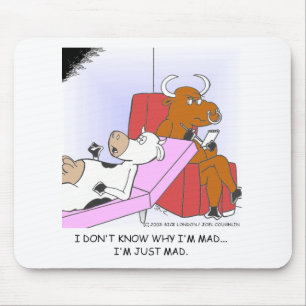 Verrückte Kuh in Therapie Lustige Geschenke & Samm Mousepad