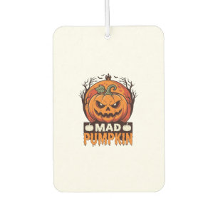 Verrückte Kürbis-Halloween-Vintage-Stich-Design_1 Autolufterfrischer