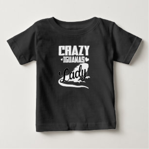 Verrückte Leguan-Dame Baby T-shirt