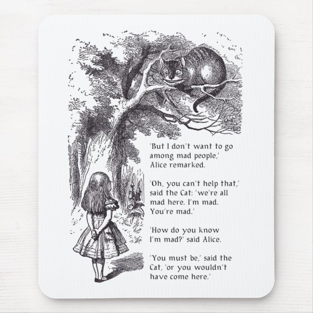 Verrückte Leute Mousepad (Vorne)