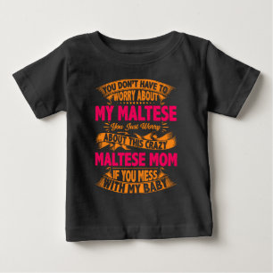 Verrückte Malteser-Mama Baby T-shirt