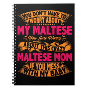 Verrückte Malteser-Mama Notizblock