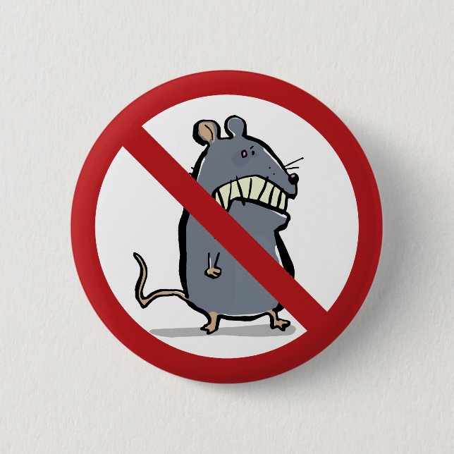 verrückte Maus: Verboten! Button (Vorderseite)