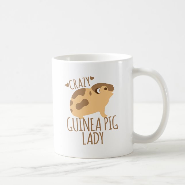 verrückte Meerschweinchendame Kaffeetasse (Rechts)