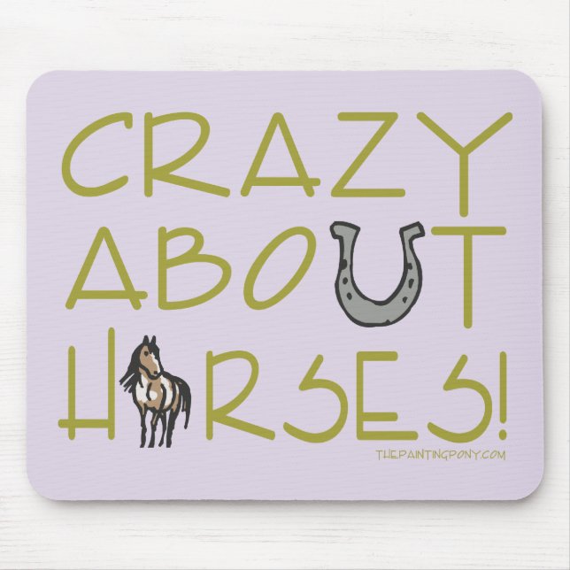Verrückte Pferde Mousepad (Vorne)