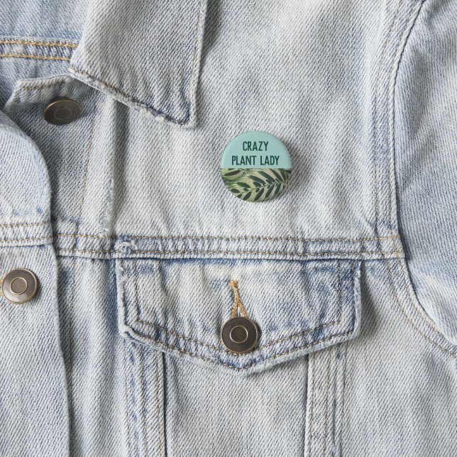 Verrückte Pflanzen-Dame Button (Beispiel)