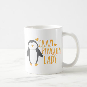 Verrückte Pinguin-Dame Kaffeetasse