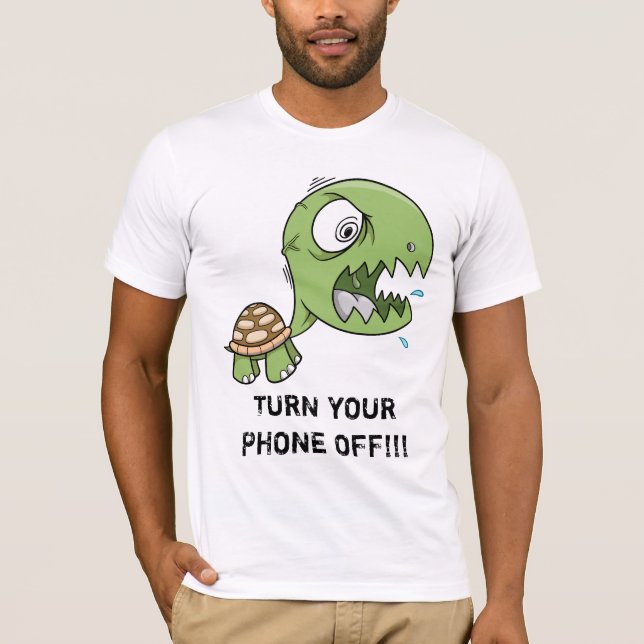 Verrückte Schildkröte "DREHUNG IHR TELEFON WEG" T-Shirt (Vorderseite)