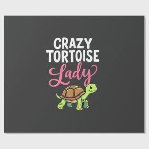 Verrückte Schildkröten-Dame Schildkröten Mama Frau Geschenkpapier