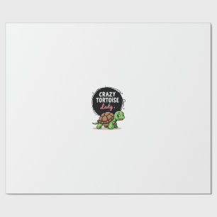 Verrückte Schildkröten-Dame Schildkröten Mama Frau Geschenkpapier