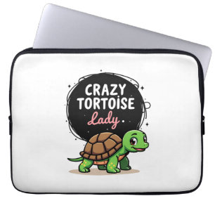Verrückte Schildkröten-Dame Schildkröten Mama Frau Laptopschutzhülle