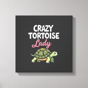 Verrückte Schildkröten-Dame Schildkröten Mama Frau Leinwanddruck
