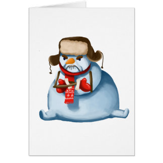Verrückte Schneemann-Weihnachtskarte
