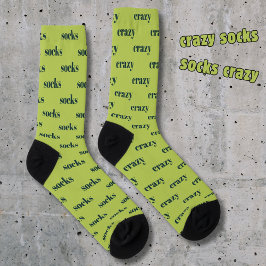 Verrückte Socken - Socken verrückt, auf grün