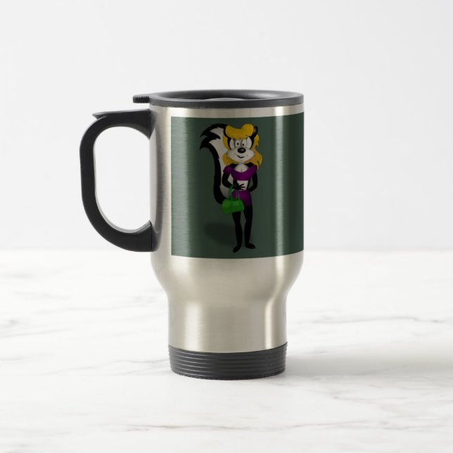 Verrückte Stinktier-Reise-Tasse Reisebecher (Links)