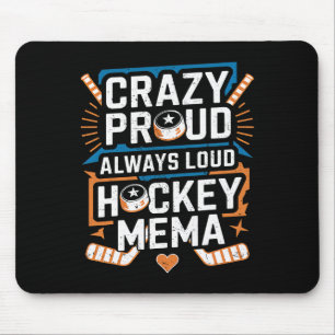 Verrückte stolze Hockey-Oma eines Hockeyspielers O Mousepad