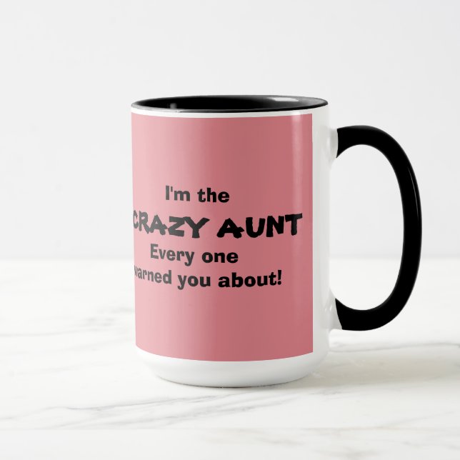 Verrückte Tante Mug Tasse (Rechts)