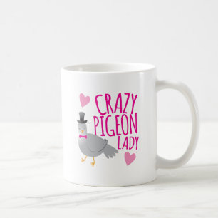 verrückte Taubenlady Kaffeetasse