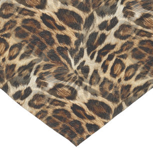 Verrückte und schicke Leopard-Stellen-lederner Kurzer Tischläufer