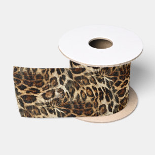 Verrückte und schicke Leopard-Stellen-lederner Satinband