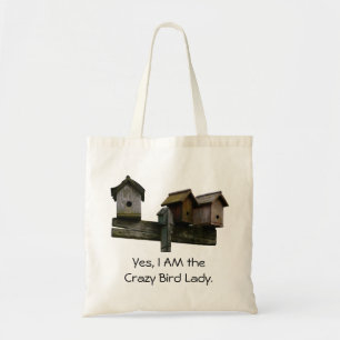 Verrückte Vogel-Dame Tote Bag Tragetasche
