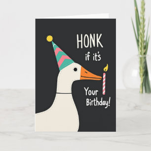 Verrückte Vogel-Partyhut-Grußkarte Karte