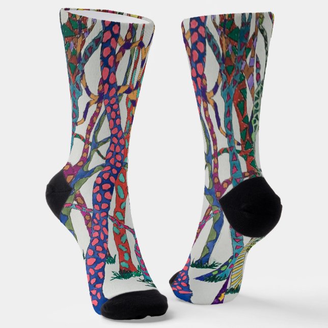 verrückte Waldsocken Socken (Gewinkelt)