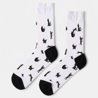 verrückte Wasserfarben-Katzensocken Socken