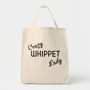 Verrückte Whippet Dame Tragetasche
