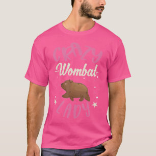 Verrückte Wombat Lady Wombat Mädchen T-Shirt