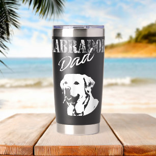 Verrückter Dad eines Labradors Thermobecher