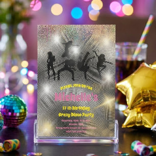 Verrückter Disco-psychedelischer Geburtstag Einladung