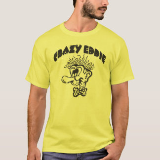 Verrückter Eddie "verrücktes Gesicht" und Logo-Art T-Shirt