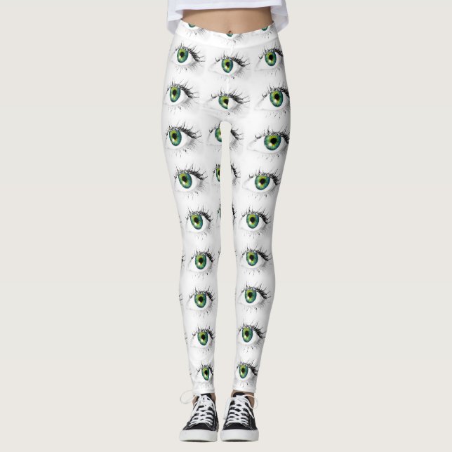 verrückter, einzigartiger, blaugrüner, lustiger Ha Leggings (Vorderseite)