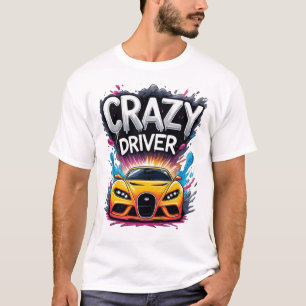🔥 Verrückter Fahrer Graffiti Streetwear Ästhetik T-Shirt