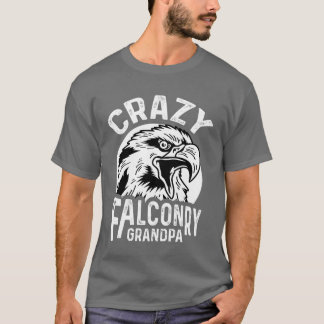 Verrückter Falknerei-Opa-Wildtierbiologe-Geschenk T-Shirt